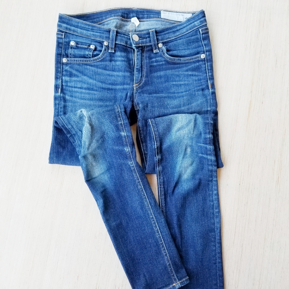 Rag and Bone skinny distressed denims